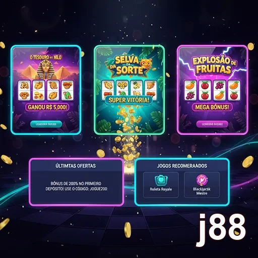Ilustração de Descubra a Ação Rápida em Slots e Live Gaming no j88