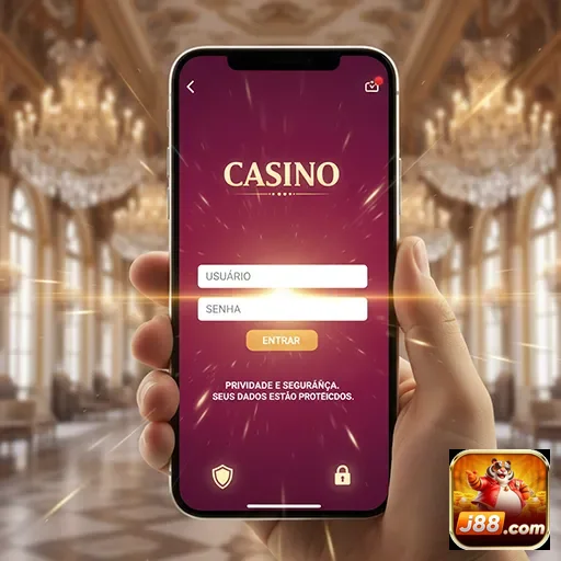 Jogador acessando j88 pelo celular com facilidade
